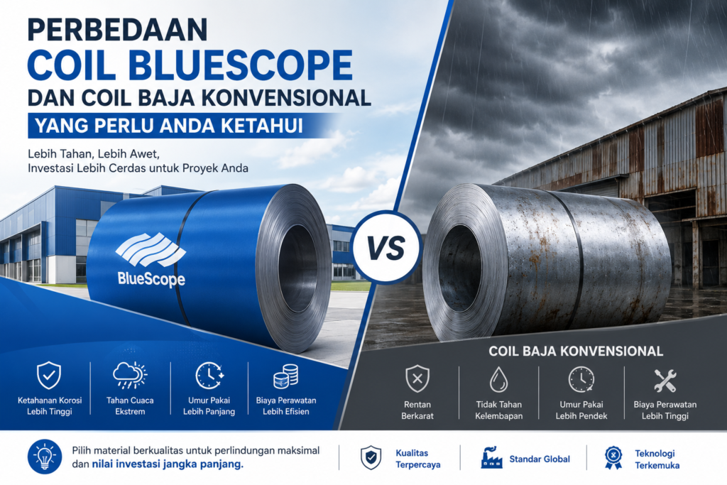 Perbedaan Coil BlueScope dan Coil Baja Konvensional​