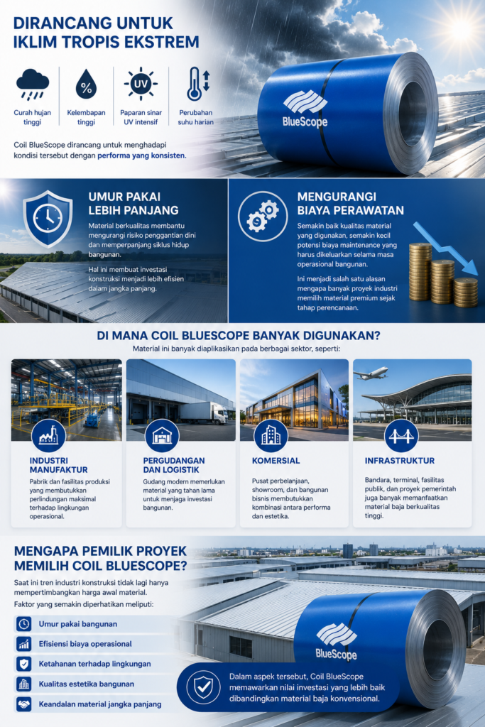 Keunggulan Coil BlueScope untuk Atap Metal