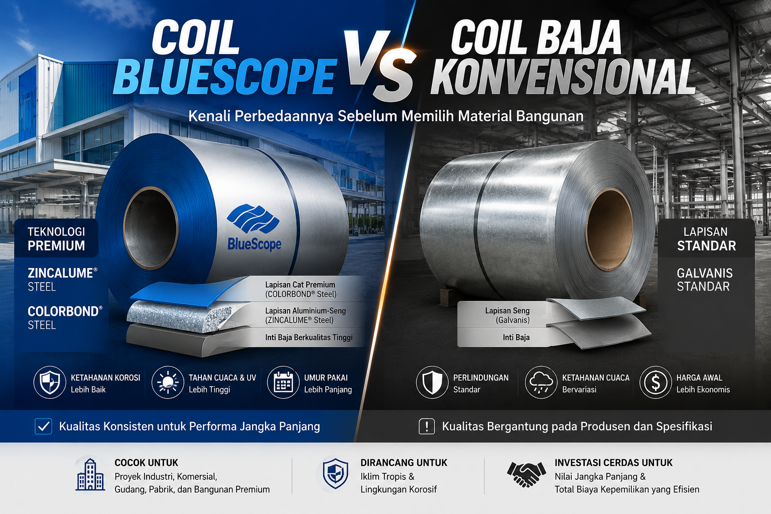 Perbedaan Coil BlueScope dan Coil Baja Konvensional yang Perlu Anda ...